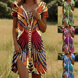 Linnea – Vestido curto estampado da moda