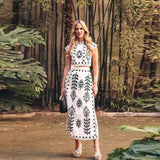 Camilla - Conjunto de blusa e saia estampada
