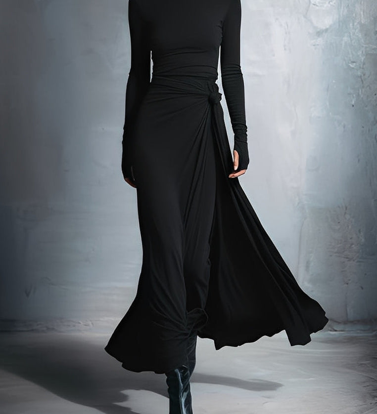 Naiara ❘ Vestido maxi com nó lateral
