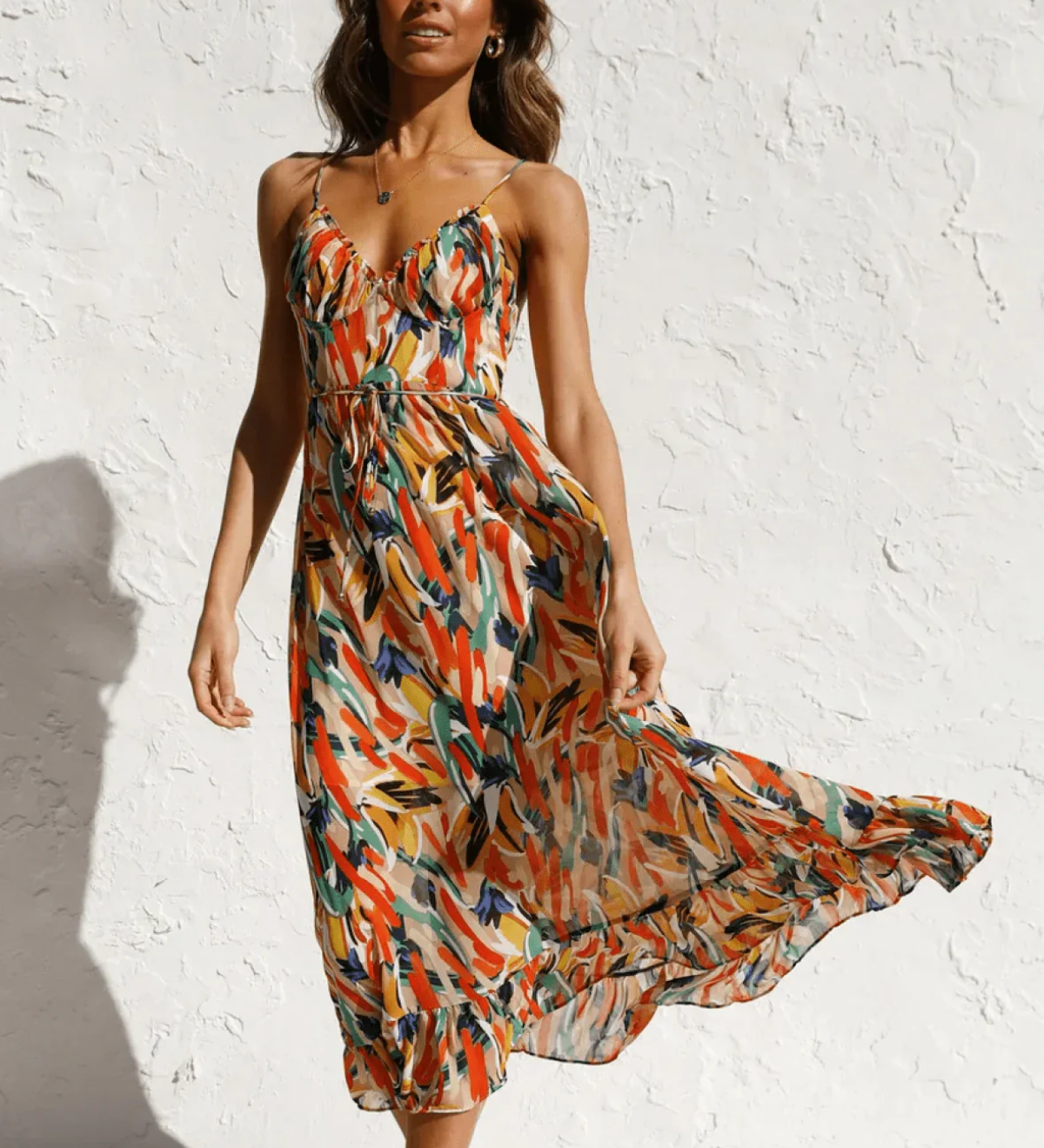 Chiara | Vestido midi colorido