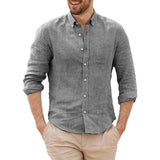 Camisa de linho respirável