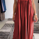 Alice | Vestido casual com alças de cor sólida