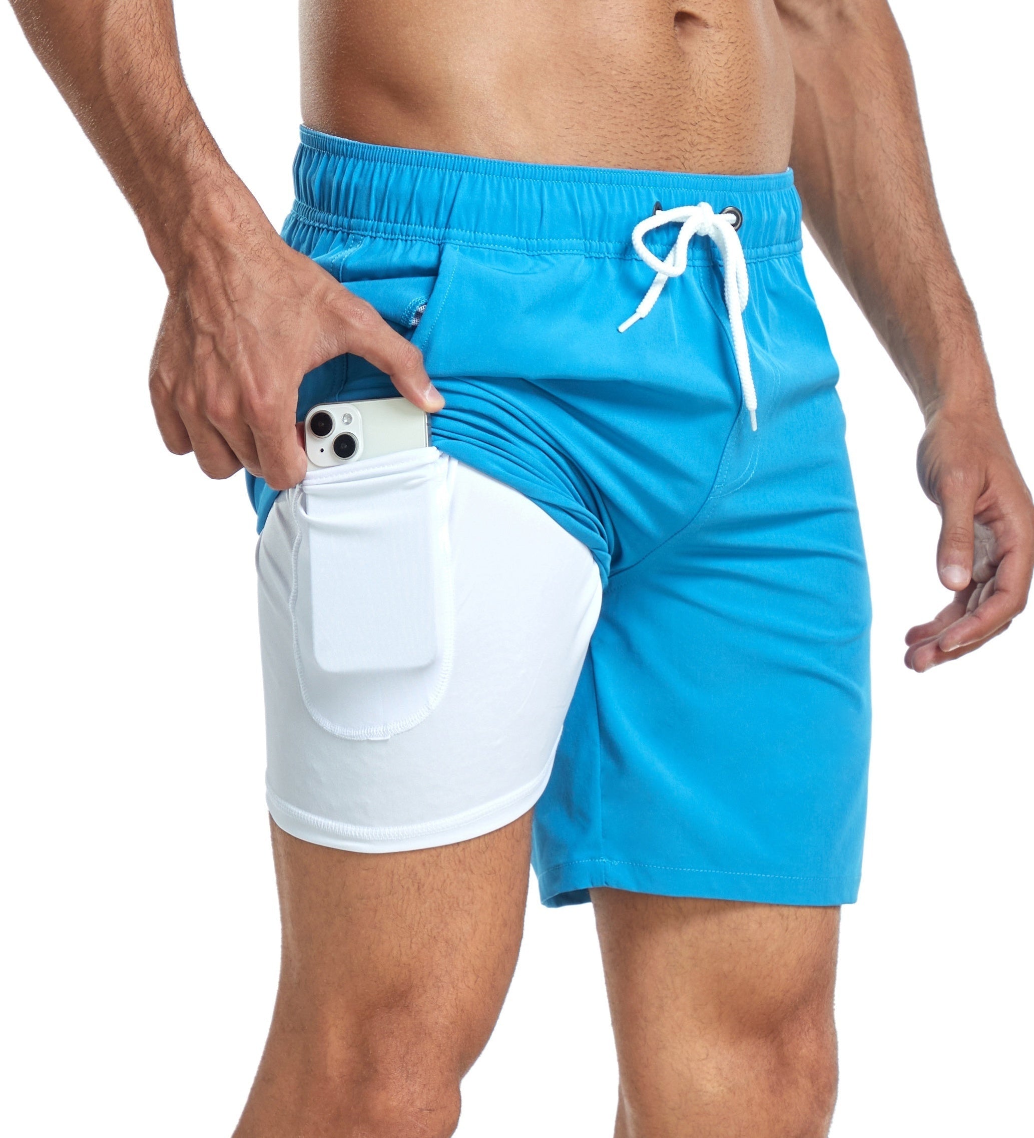 Calções de banho com bolsos
