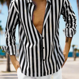 Camisa às riscas