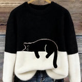 Luna | Camisola Feminino com Gráfico de Gato