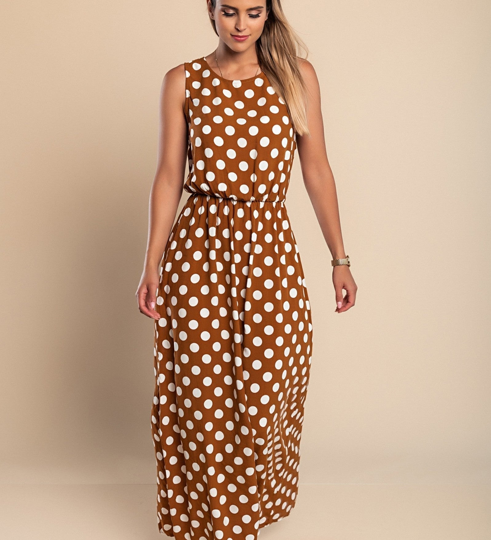 Hannah™ | Vestido longo de bolinhas da Lina
