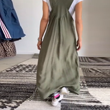 Alice | Vestido casual com alças de cor sólida