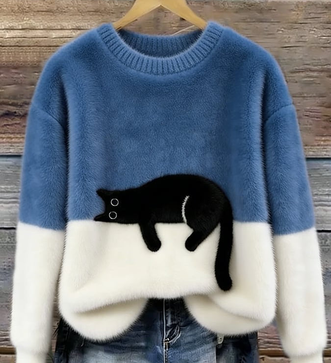 Luna | Camisola Feminino com Gráfico de Gato