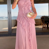 Rosé - Vestido Longo Plissado