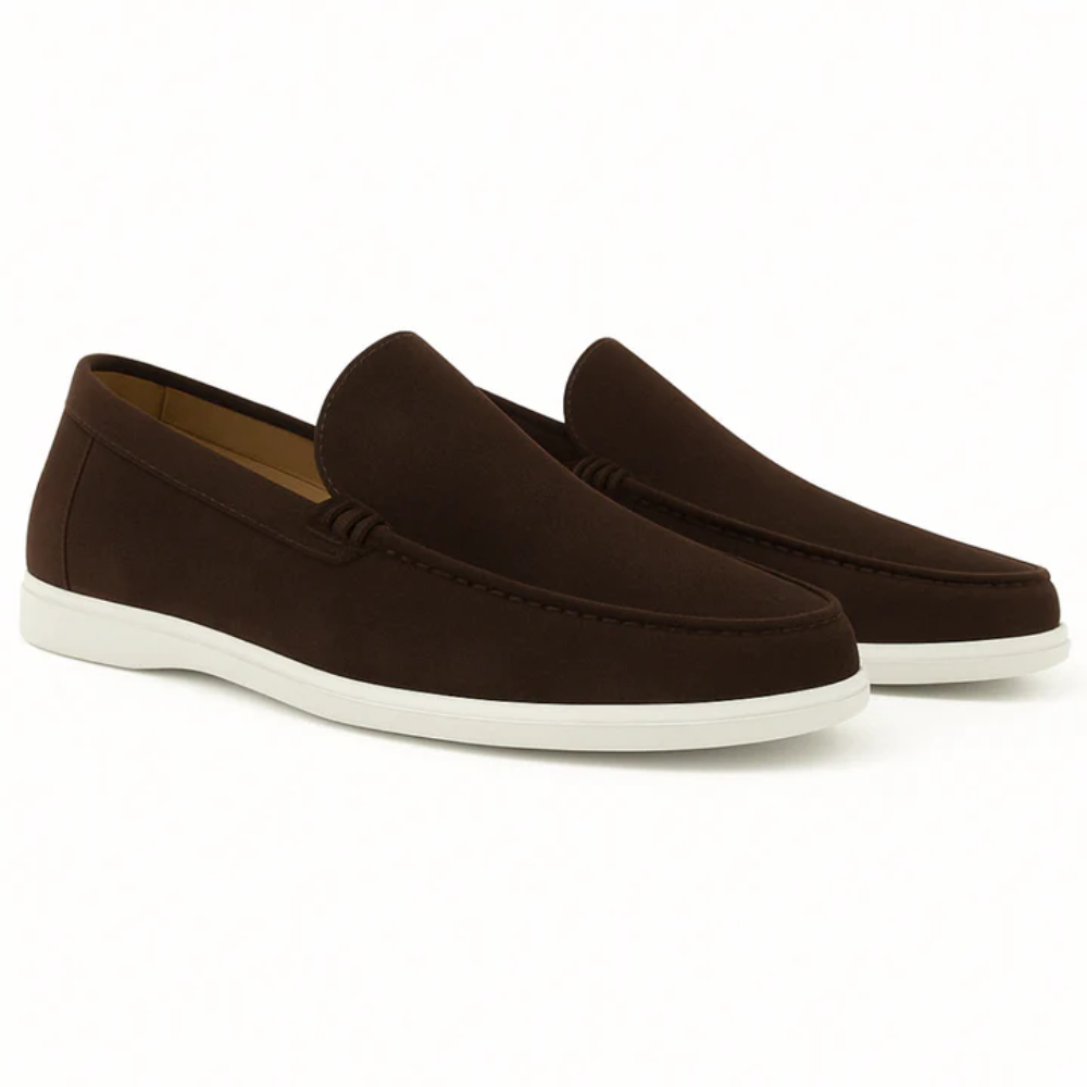 Mocassins casuais de camurça
