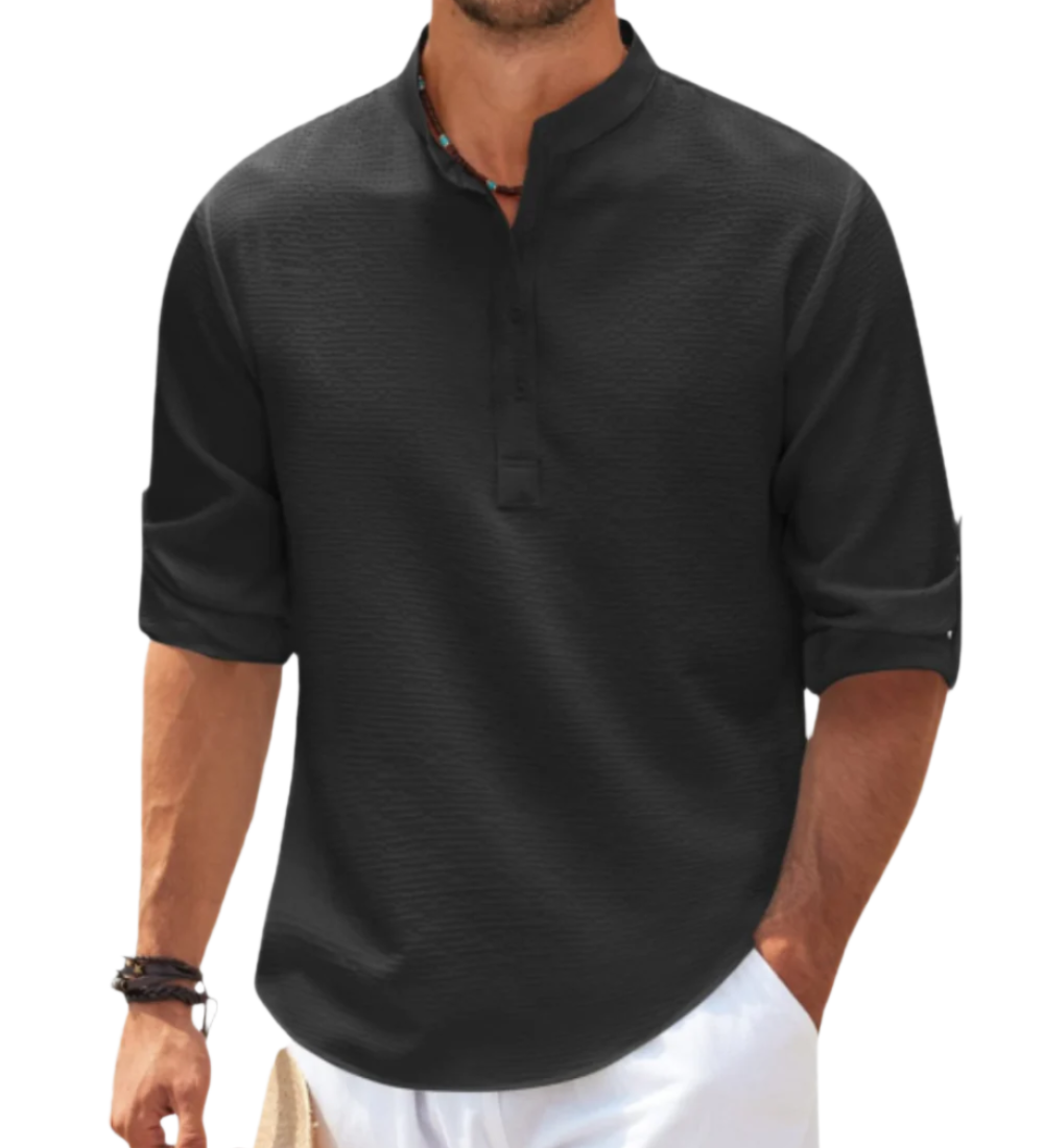 Camisa pólo de manga comprida