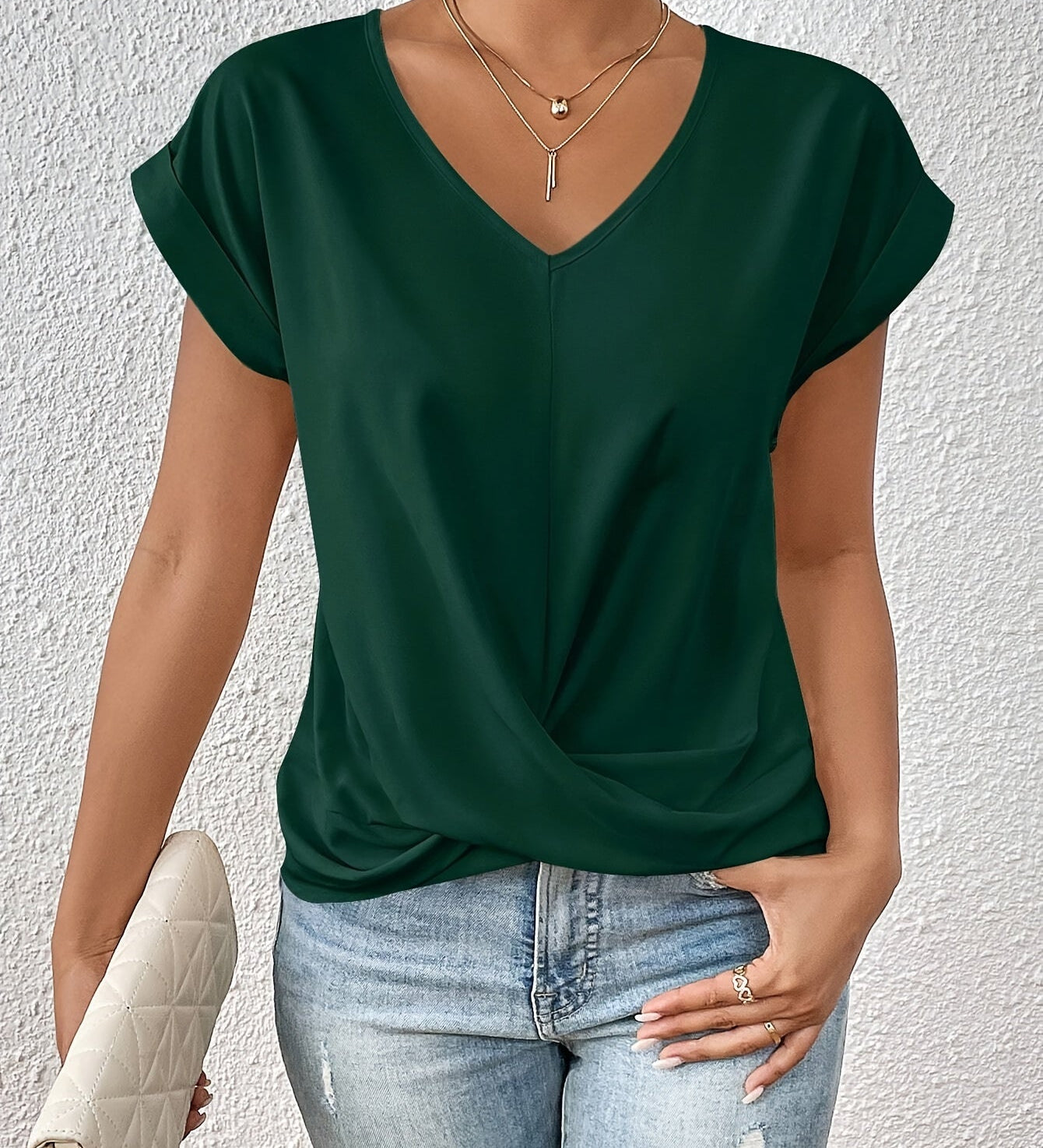 Eloise™ | Camiseta casual com decote em coração