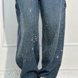 Jeans brilhantes, casuais e confortáveis