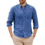 Camisa de linho respirável