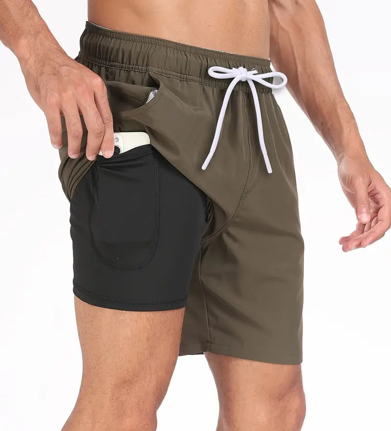 Calções de banho com bolsos