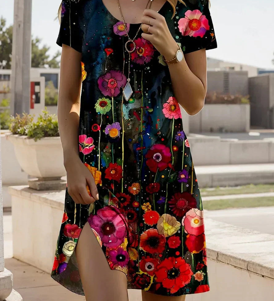 Linnea – Vestido curto estampado da moda