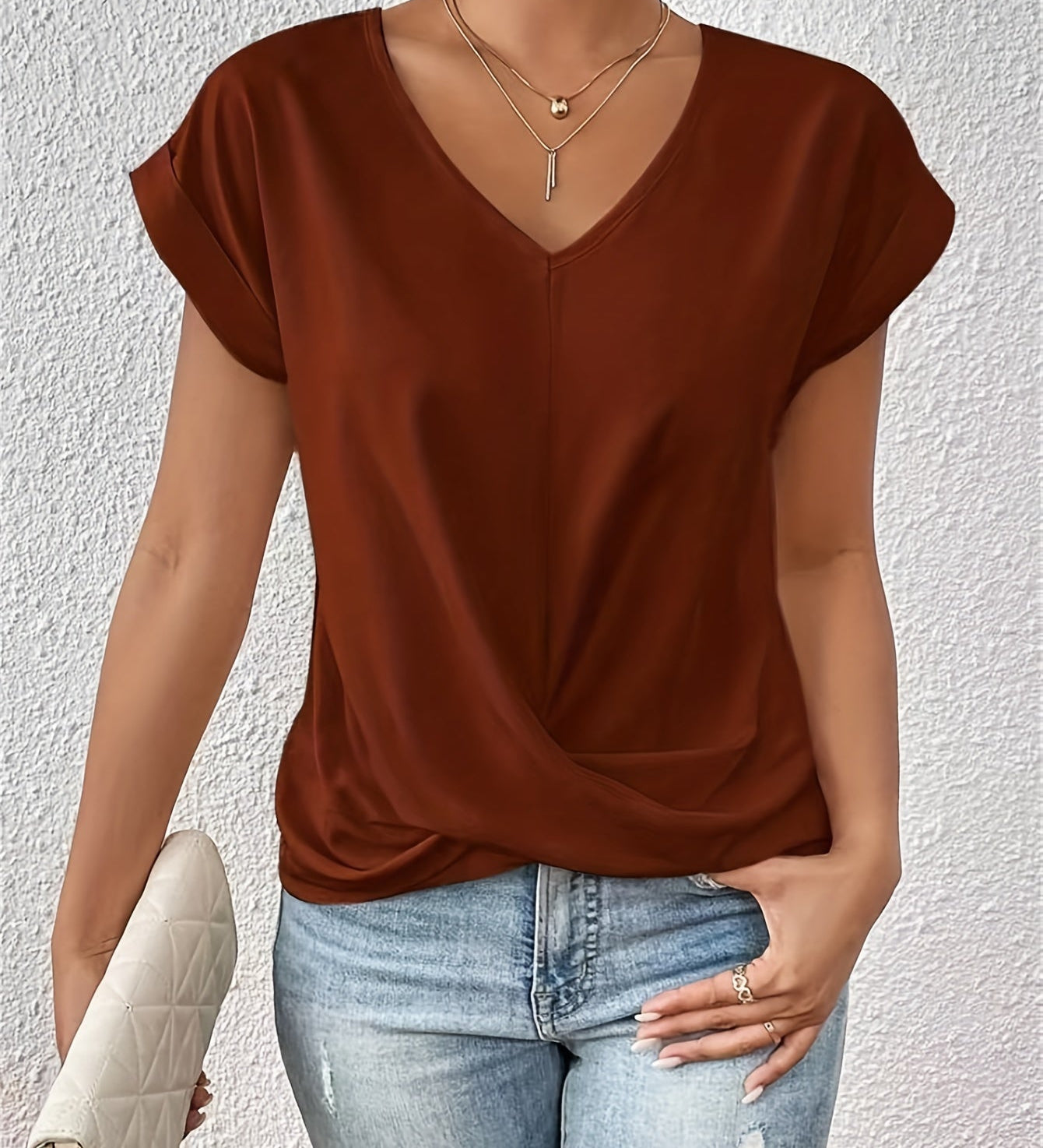 Eloise™ | Camiseta casual com decote em coração