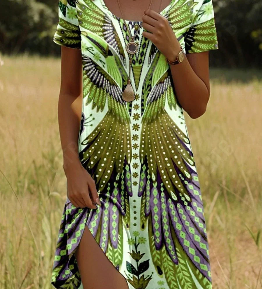Linnea – Vestido curto estampado da moda