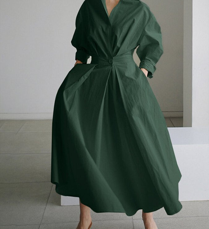 Clémence™ | Vestido Midi com botões