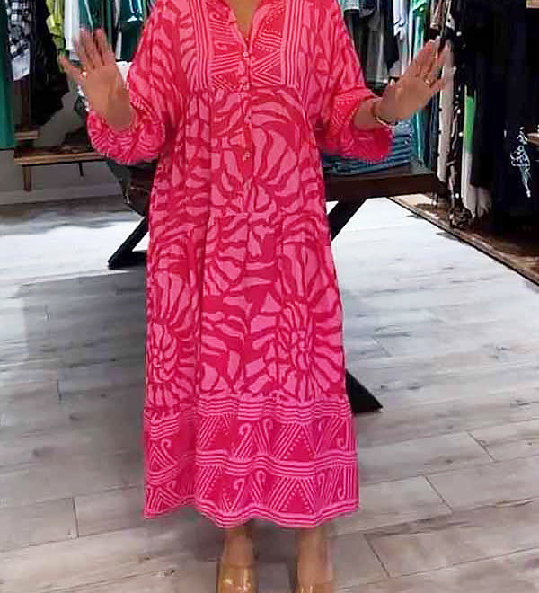 Mira | Vestido estampado com decote em V (quase esgotado)