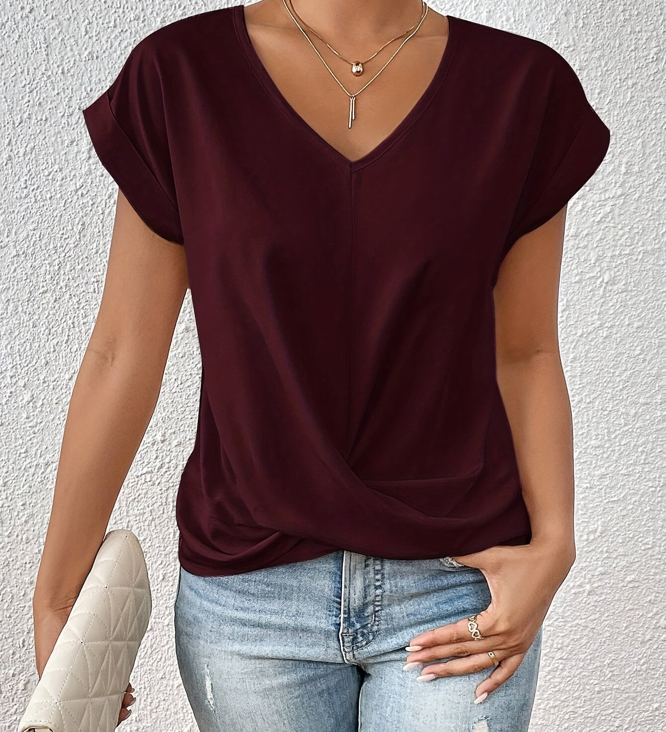 Eloise™ | Camiseta casual com decote em coração