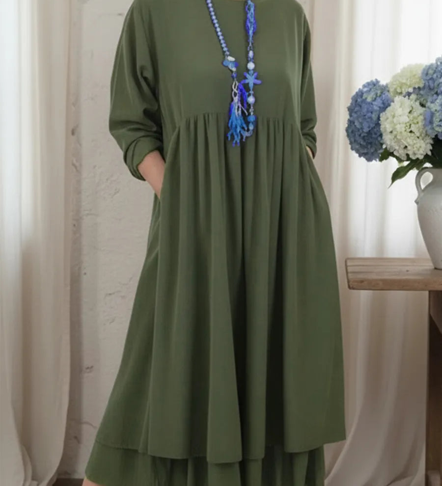 Melvaria | Vestido Midi Relaxado