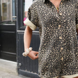 Nonette™ |  Vestido-camisa com estampa de leopardo