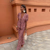Conjunto casual com estilo Estampado Vermelho