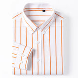 Camisa elegante de algodão às riscas