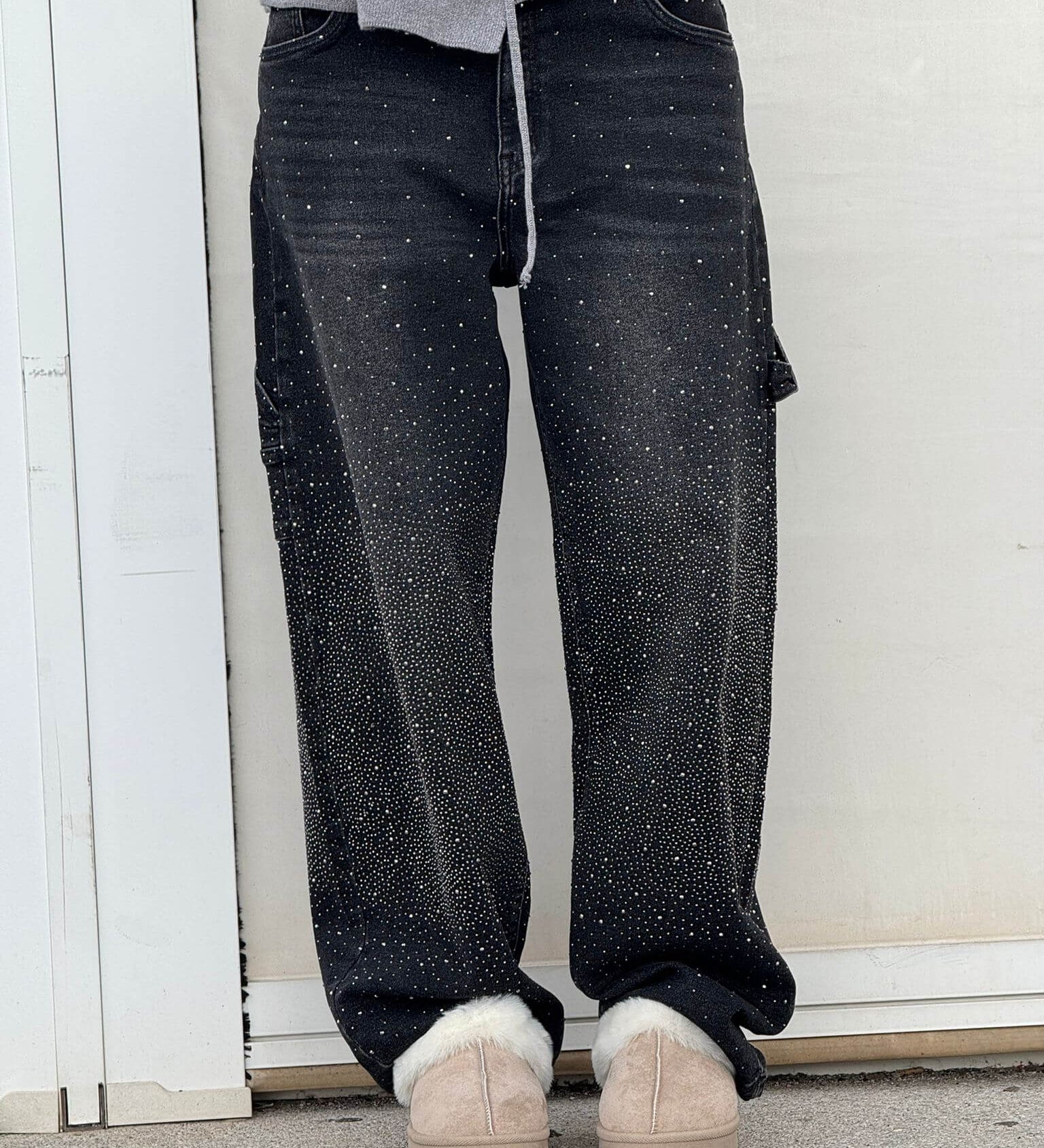 Jeans brilhantes, casuais e confortáveis