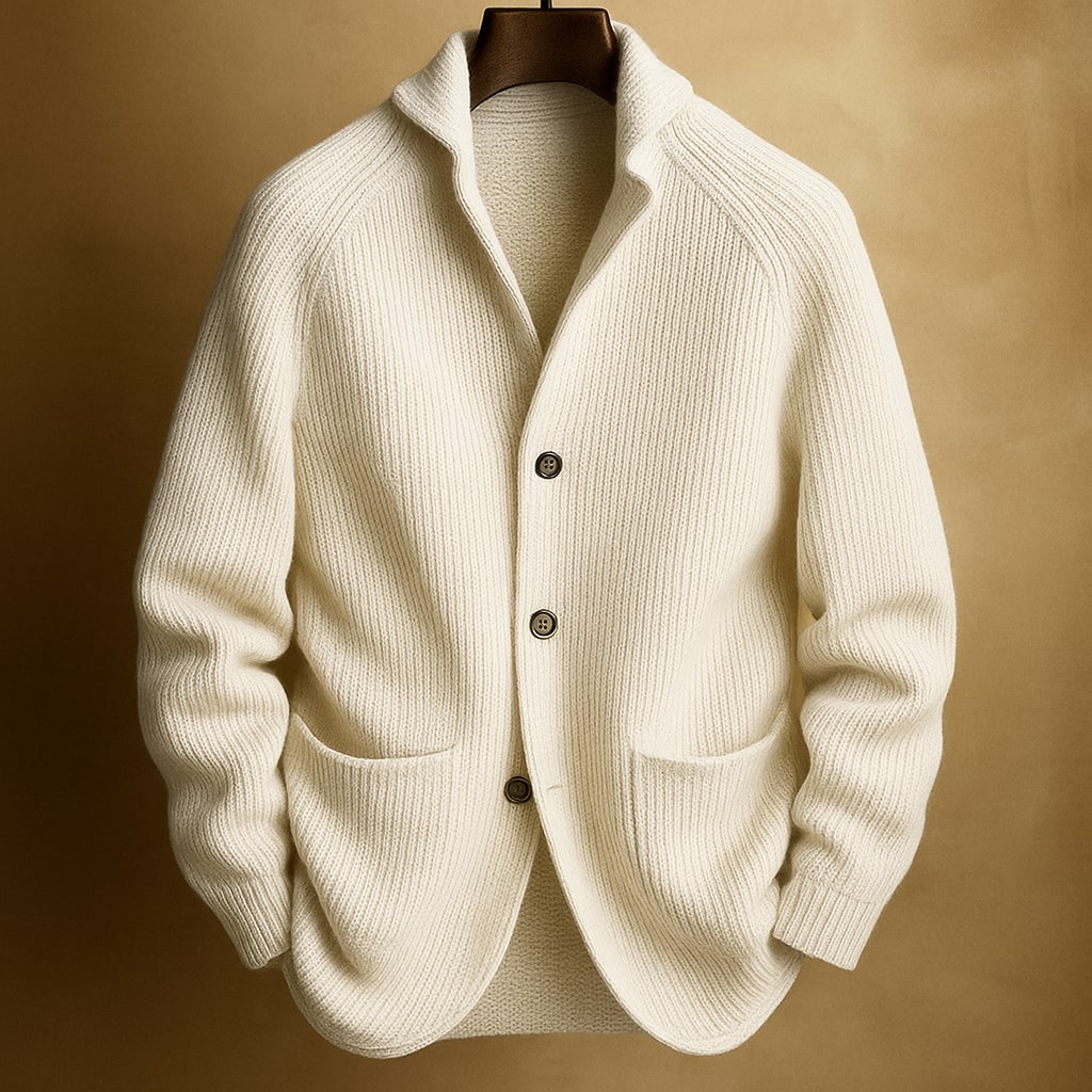 Roro | CARDIGAN EM LANA CÔNICA PARA HOMEM