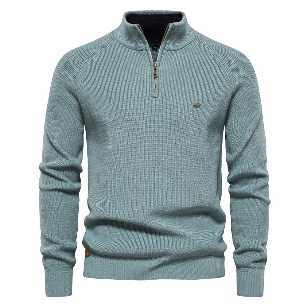 Camisola com fecho de correr de luxo