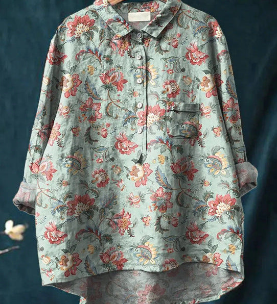 Elise™ | Blusa Floral Clássica