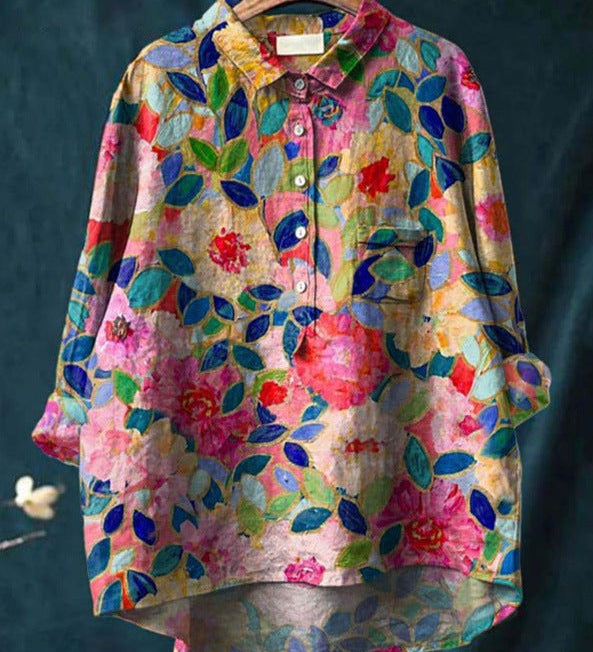 Elise™ | Blusa Floral Clássica