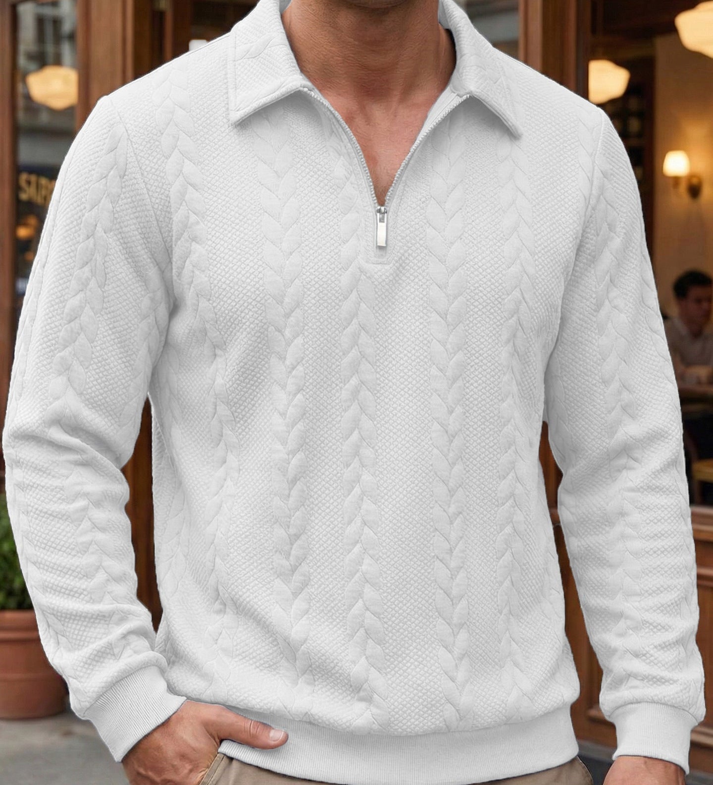 Camisola italiana com fecho