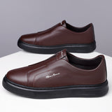 Sapatos Slip-On em pele
