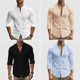 Camisa de linho respirável
