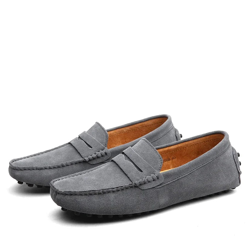 Mocassins casuais de camurça