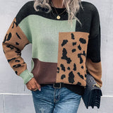 Le clair |  Suéter vintage leopardo patchwork