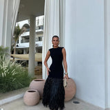 Ana | Vestido longo com franjas