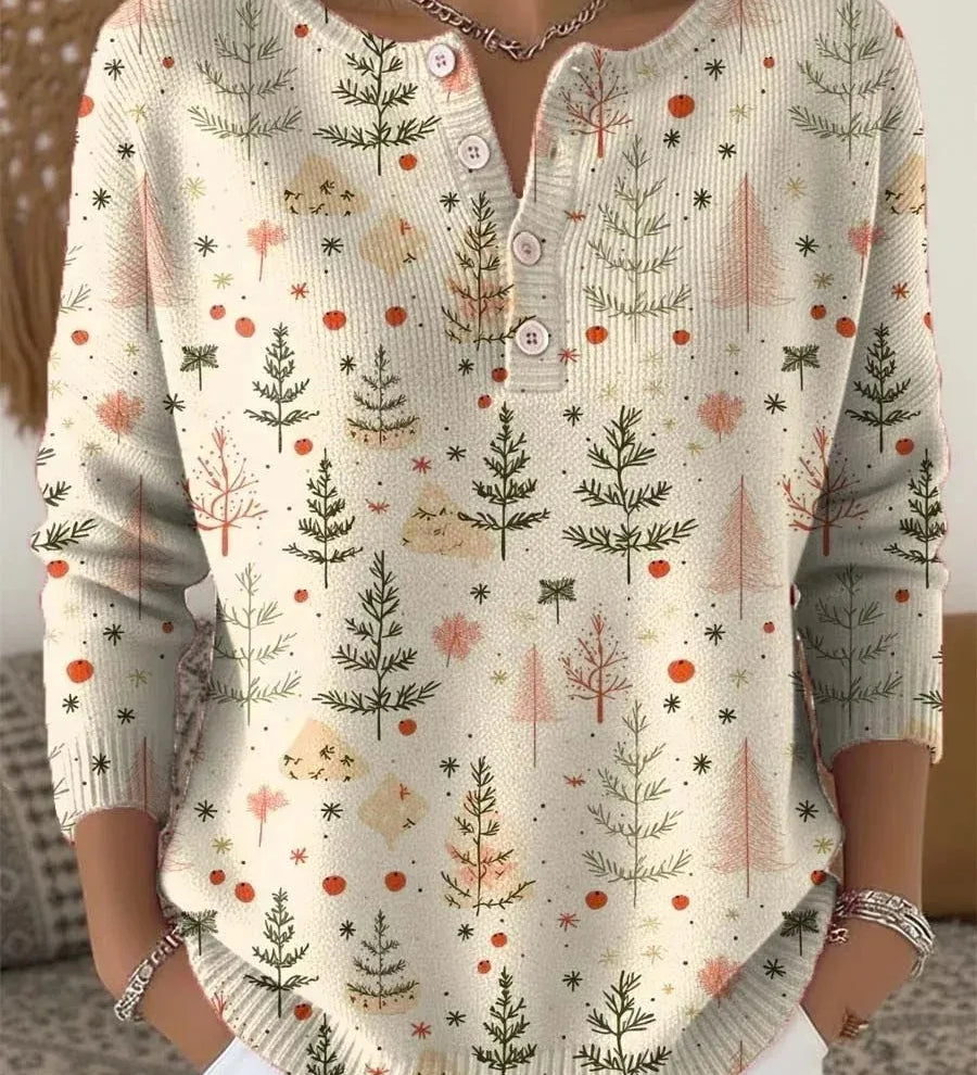 Manon | Camisola de Natal Quente com Estampa Festiva