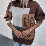 Le clair |  Suéter vintage leopardo patchwork