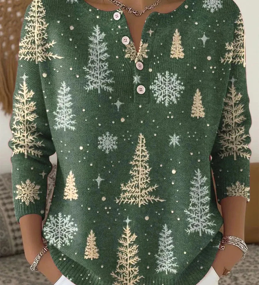 Manon | Camisola de Natal Quente com Estampa Festiva
