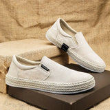 Sapatos de lona deslizantes e respiráveis