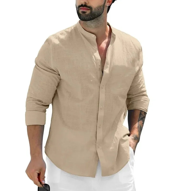 Camisa casual de linho