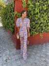 Conjunto de verão com estilo Conjunto de calças e blusa com estilo
