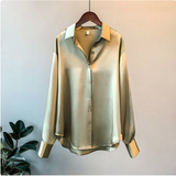 Camisa de cetim para mulher