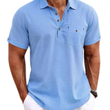 Camisa pólo de linho