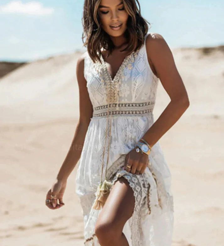 Nina | Vestido boêmio luxuoso