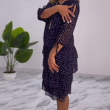 Auterelle | Vestido elegante com bolinhas